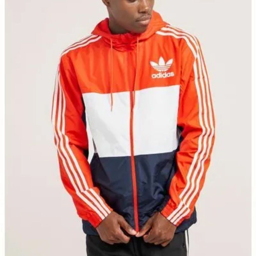 Adidas Super Rare Originals Jacket Windbreaker Glanz Cal Surf Red White Blk S